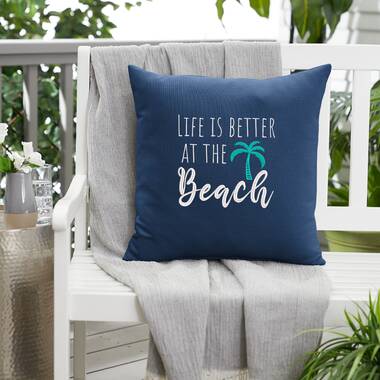 Life is better at the store beach pillow